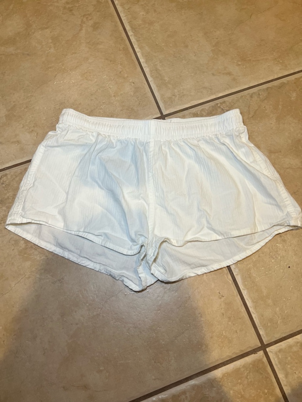 Brandy Melville White 100% Cotton Drawstring Waist Pull On Shorts